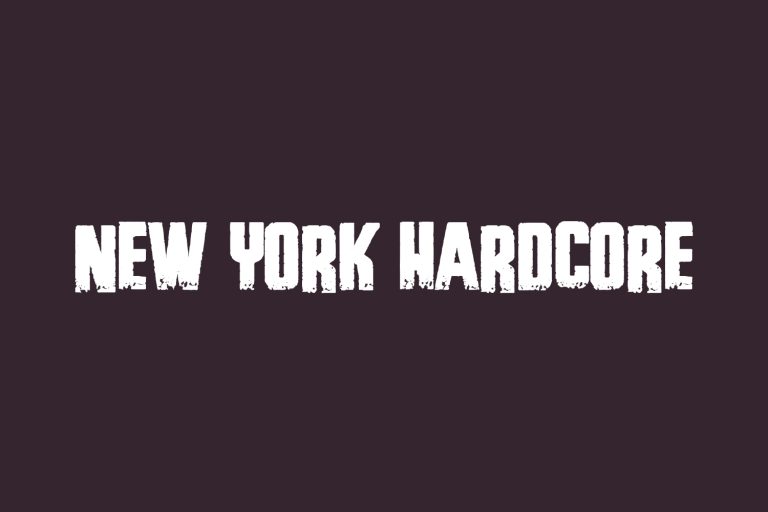 New York Hardcore Fonts Shmonts