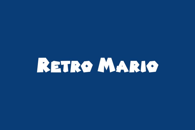 Retro Mario Fonts Shmonts