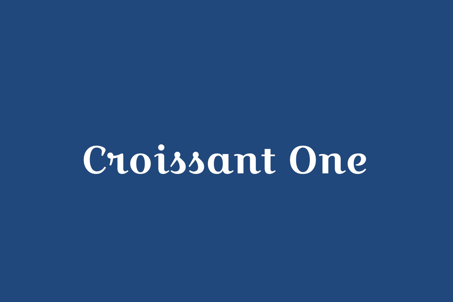 Croissant One | Fonts Shmonts
