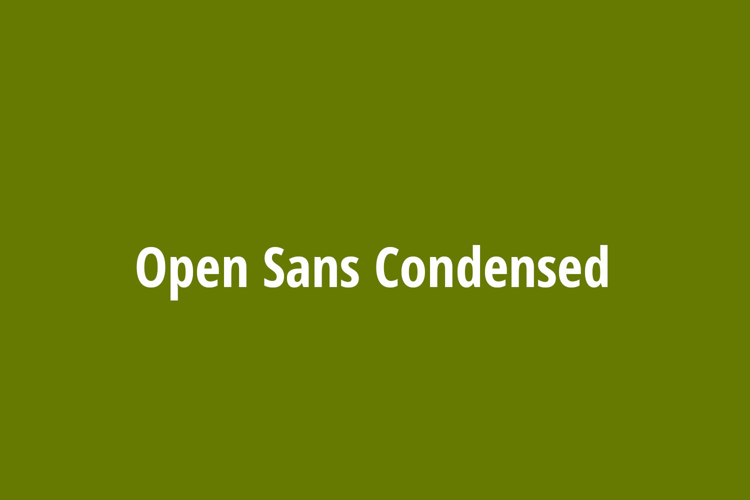 Open Sans Condensed | Fonts