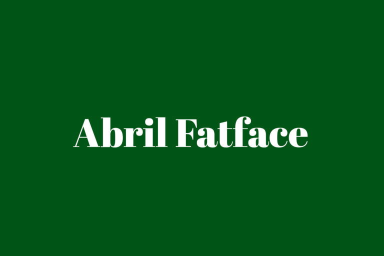 Abril Fatface | Fonts Shmonts