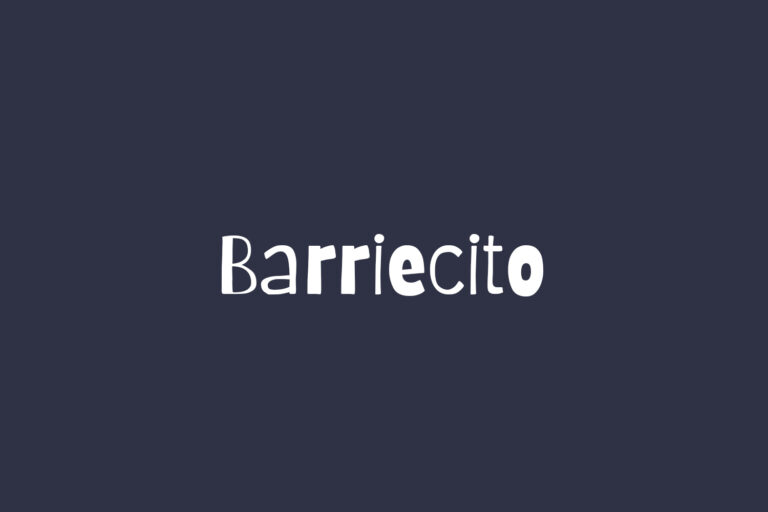 Barriecito | Fonts Shmonts