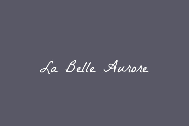 La Belle Aurore | Fonts Shmonts