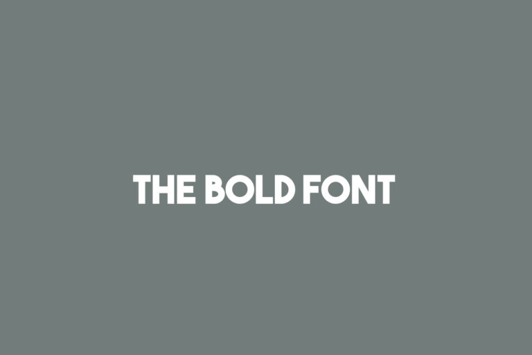 The Bold Font | Fonts Shmonts