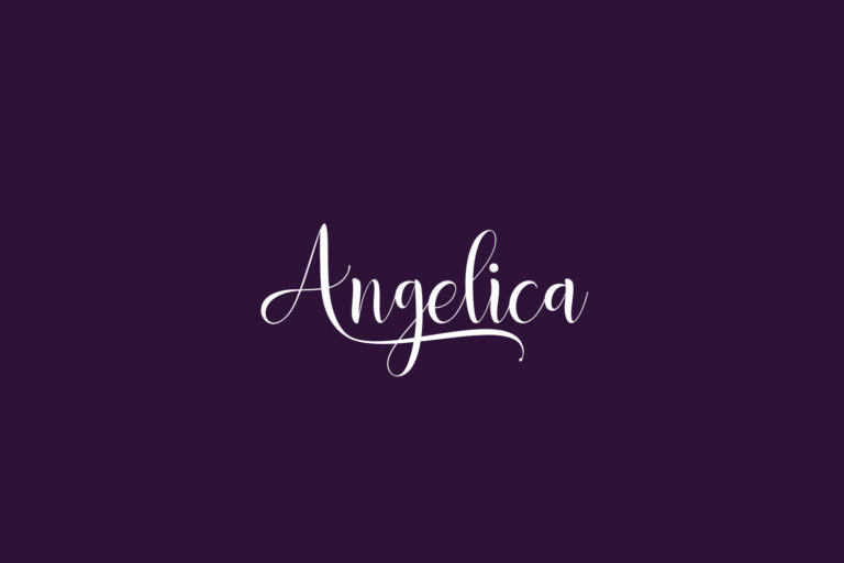 Angelica | Fonts Shmonts