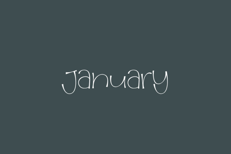 January | Fonts Shmonts