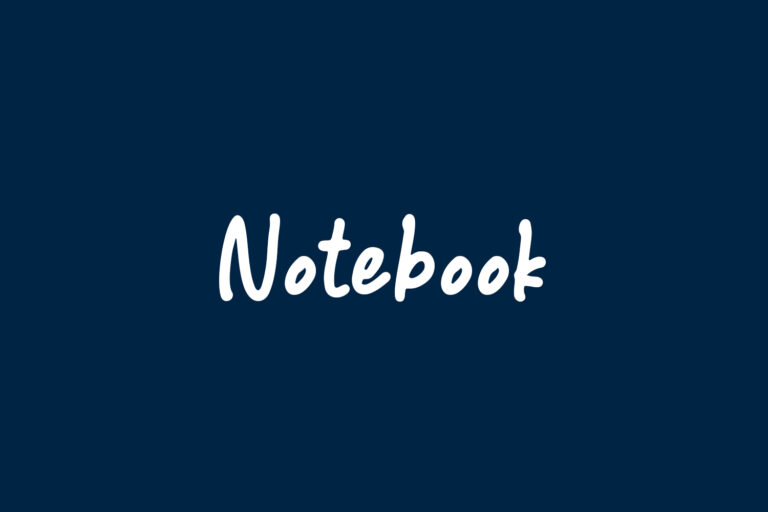 Notebook | Fonts Shmonts