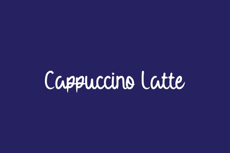 Cappuccino Latte | Fonts Shmonts