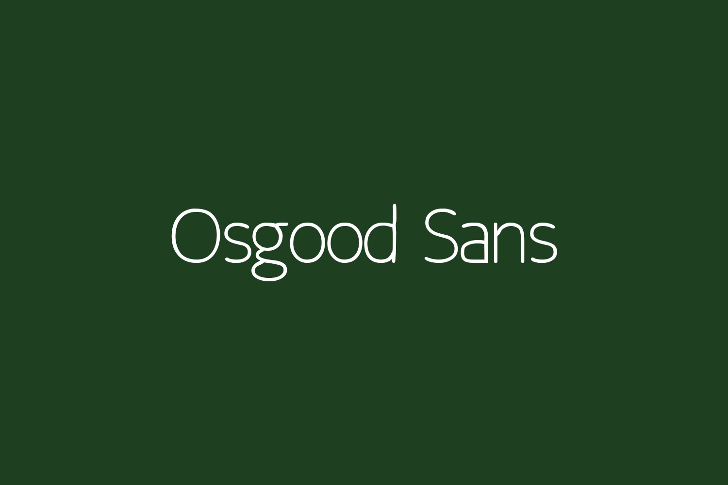 Osgood Sans Free Font