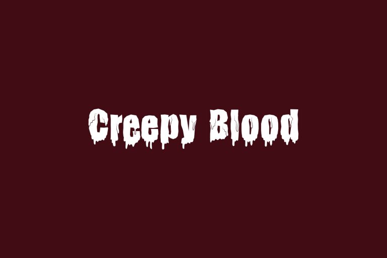 Creepy Blood | Fonts Shmonts