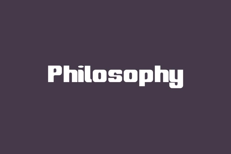 Philosophy | Fonts Shmonts