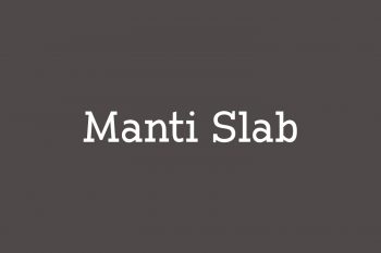 Manti Slab Free Font