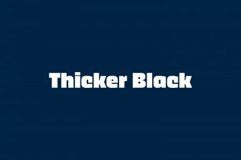 Thicker Black Free Font