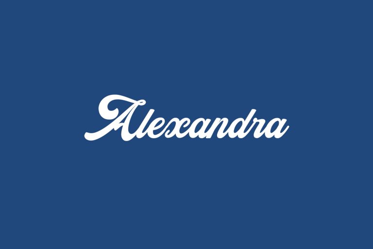 Alexandra | Fonts Shmonts