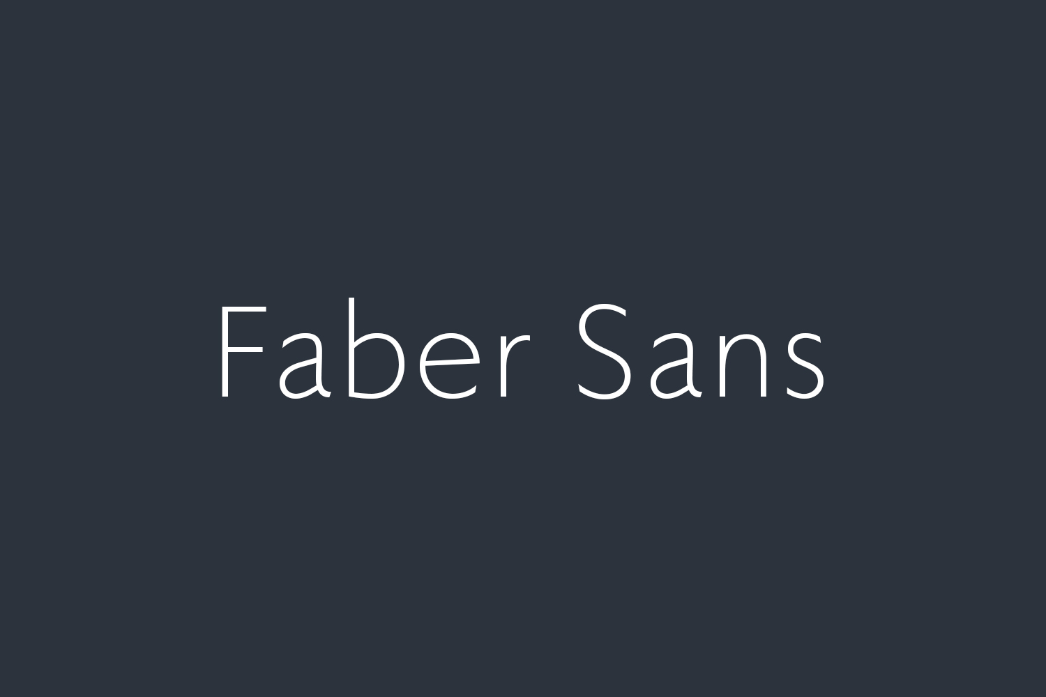 Faber Sans Free Font