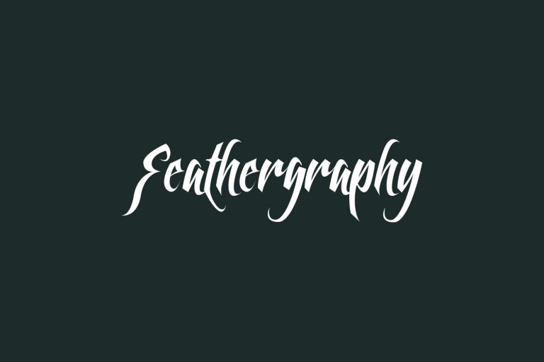 Feathergraphy | Fonts Shmonts