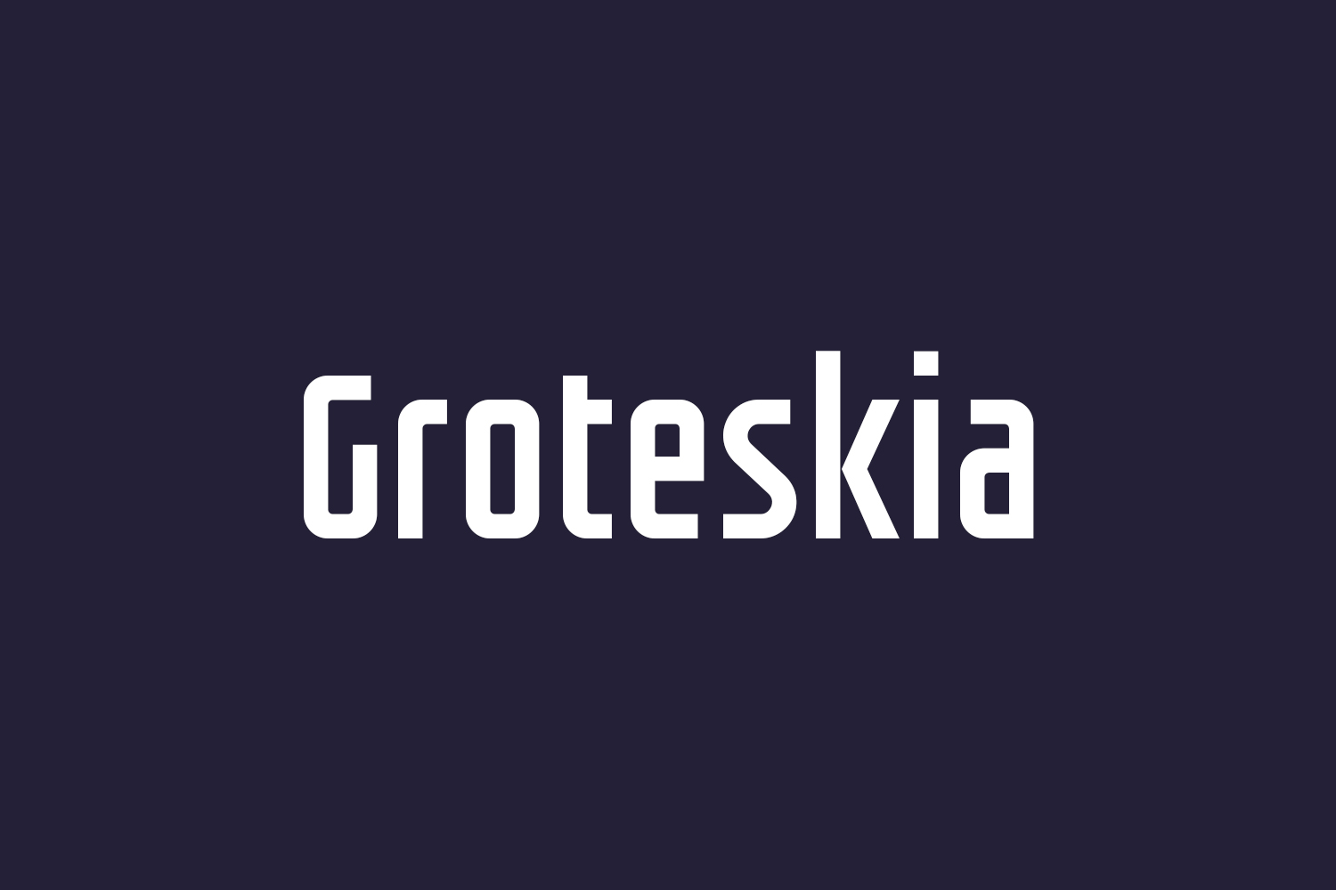 Groteskia Free Font