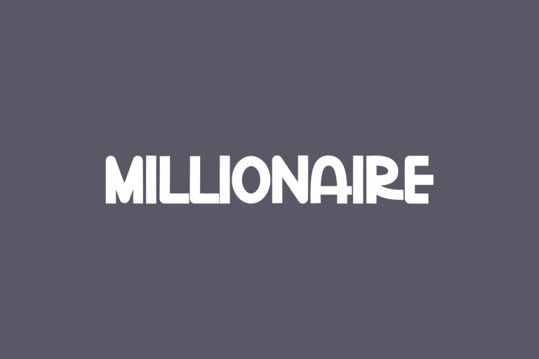 Millionaire | Fonts Shmonts