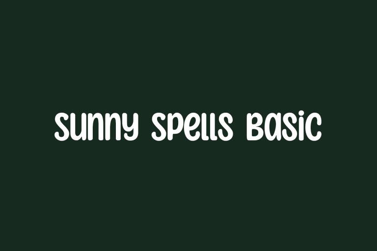 Sunny Spells Basic Free Font | Fonts Shmonts