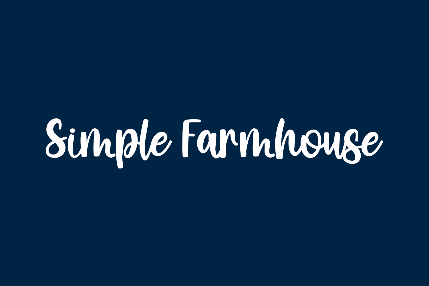 Simple Farmhouse Free Font