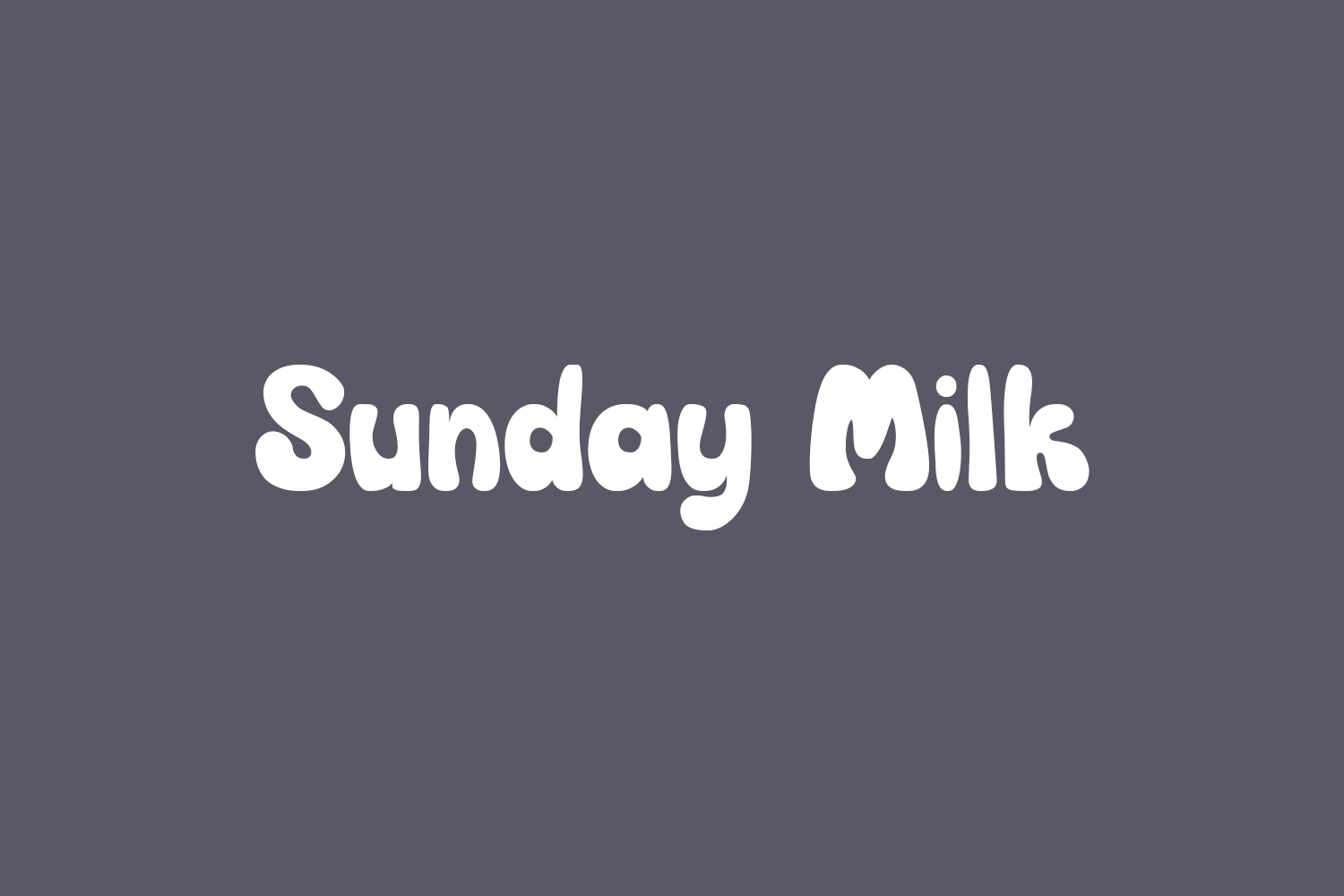 Sunday Milk Free Font Family